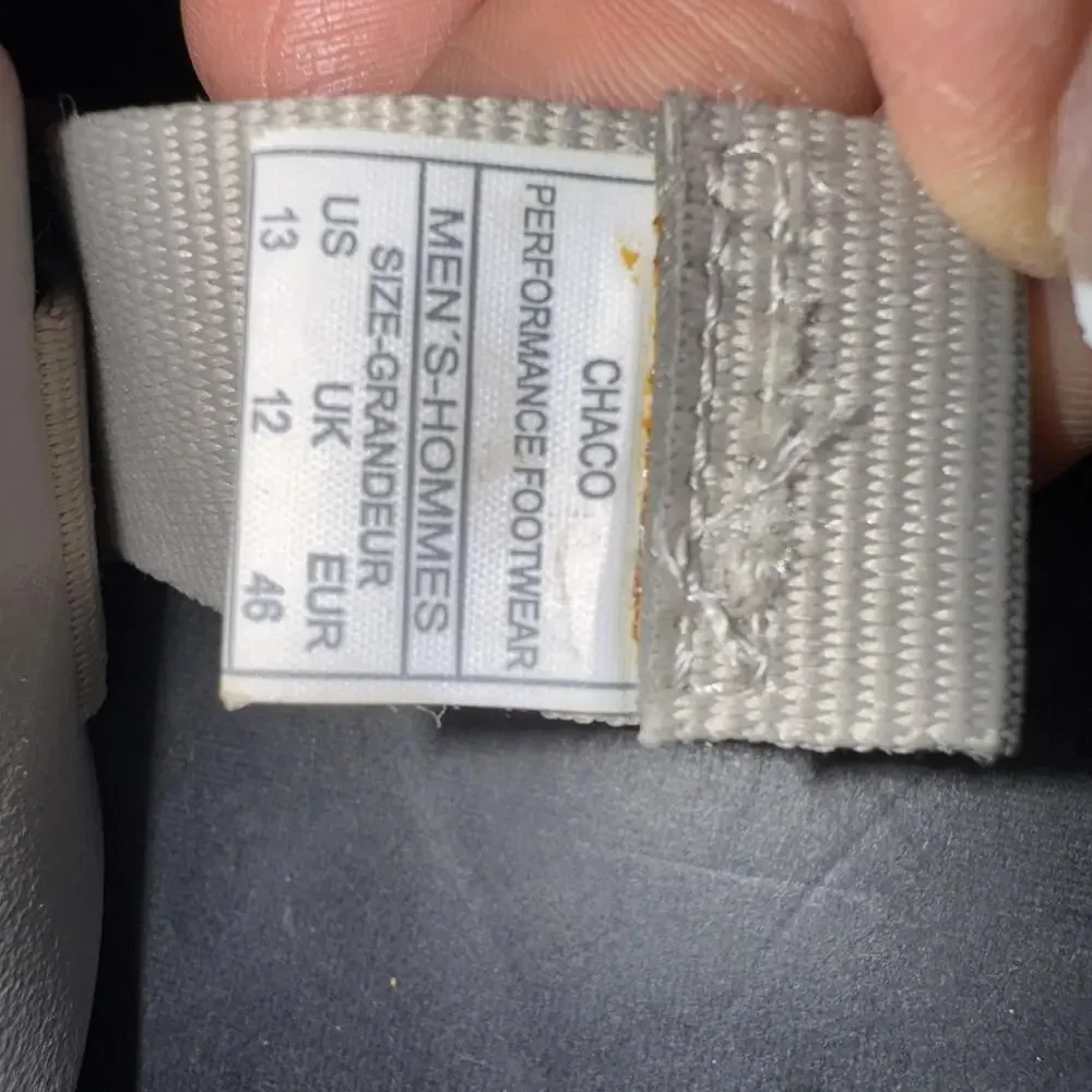 Chaco Chillos Slides Outskirt Gray Comfort‎ Sandals Outdoor Arch Support Mens 13